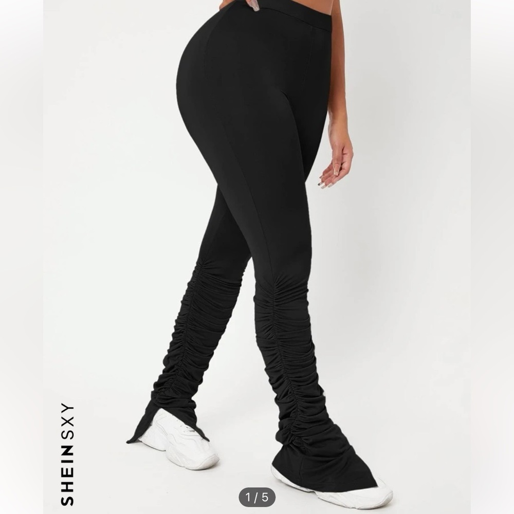 High waist skinny stacked pants 🖤🖤